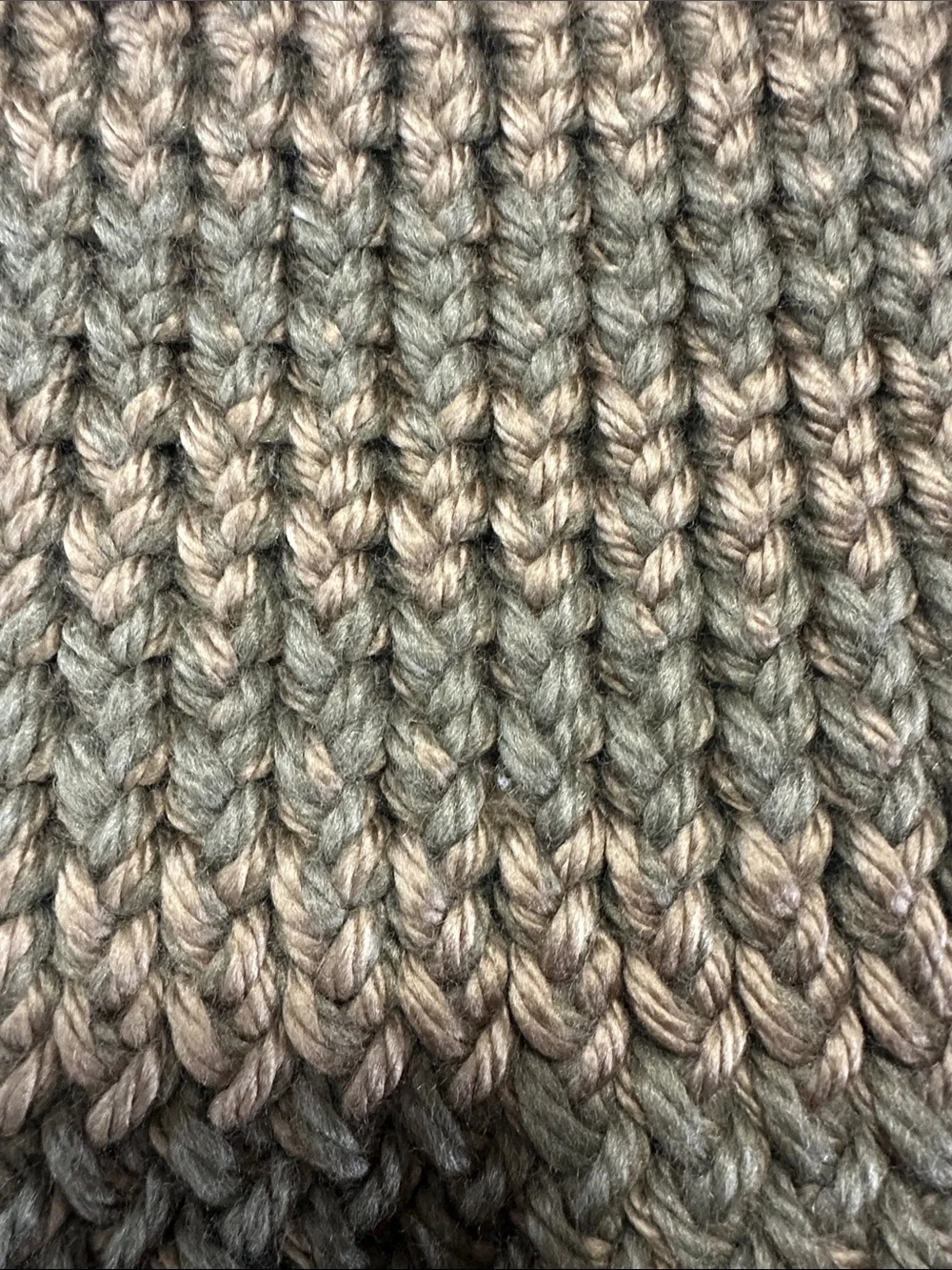 Hand-Knit Green Ombre Cotton Kitchen Dishcloth